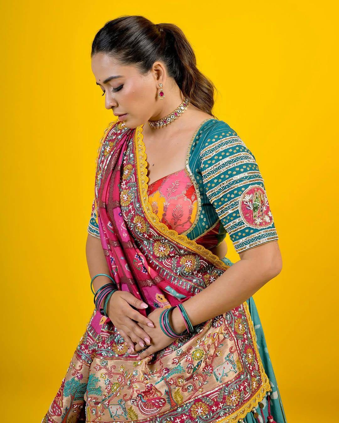Heavy Muslin Cotton Lehenga Choli